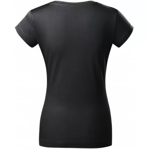  Damen-T-Shirt MALFINI FIT V-NECK 162 EBENHOLZGRAU 