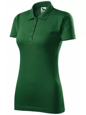Damen-T-Shirt mit Kragen MALFINI SINGLE J. 223 FLASCHENGRÜN