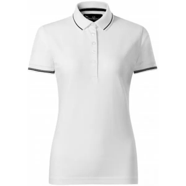  Damen-T-Shirt mit Kragen MALFINI PREMIUM PERFECTION PLAIN 253 WEIß 