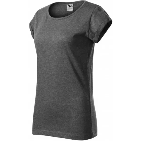  Damen-T-Shirt MALFINI FUSION 164 SCHWARZES HIGHLIGHT 