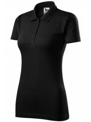 Damen-T-Shirt mit Kragen MALFINI SINGLE J. 223 SCHWARZ