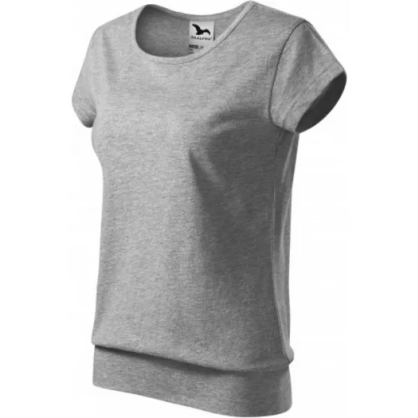  Damen-T-Shirt MALFINI CITY 120 DUNKELGRAUE HIGHLIGHTS 