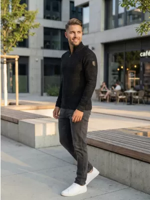 Herrenpullover ALTISPORT BASEK MPLS094 SCHWARZ