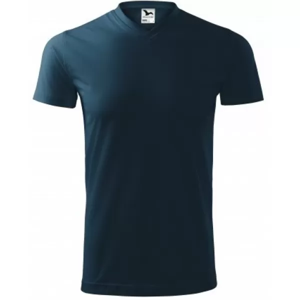  Herren-T-Shirt MALFINI HEAVY V-NECK 111 MARINEBLAU 