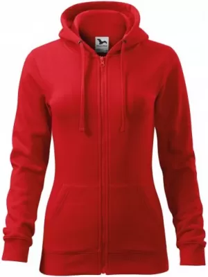 Damen-Sweatshirt MALFINI TRENDY ZIPPER 411 ROT
