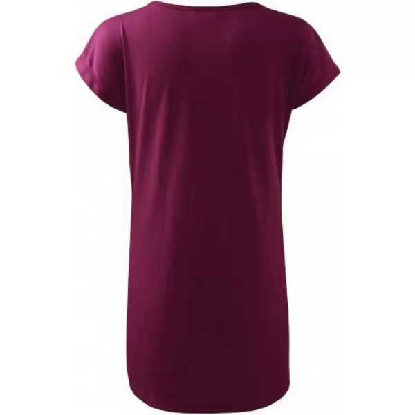  Langes T-Shirt für Damen MALFINI LOVE 123 FUCHSIE 