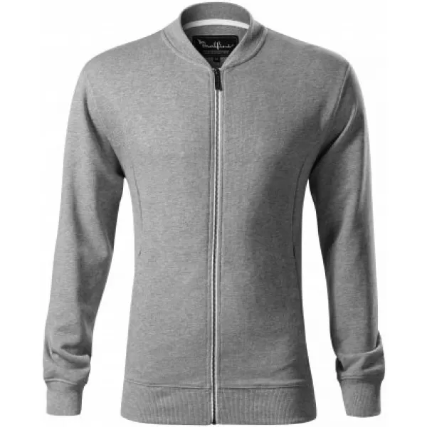 Herren-Sweatshirt MALFINI PREMIUM BOMBER 453 DUNKELGRAUE HIGHLIGHTS 