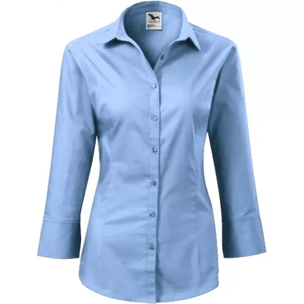  Damenshirt mit 3/4 Ärmeln MALFINI STYLE 218 HIMMELBLAU 