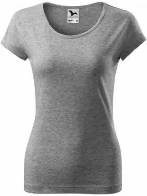 Damen-T-Shirt MALFINI PURE 122 DUNKELGRAUE HIGHLIGHTS