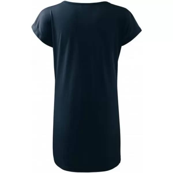  Langes T-Shirt für Damen MALFINI LOVE 123 MARINEBLAU 
