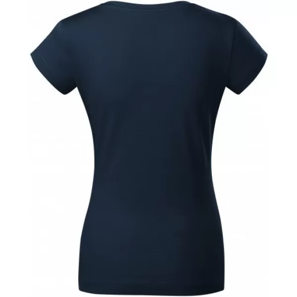  Damen-T-Shirt MALFINI FIT V-NECK 162 MARINEBLAU 
