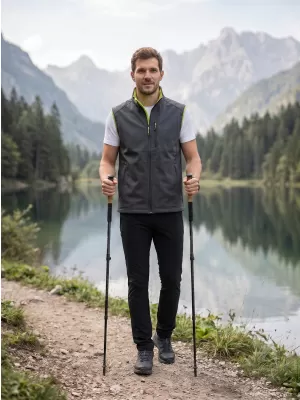 Herren-Softshellweste MALFINI VISION 517 STAHLGRAU