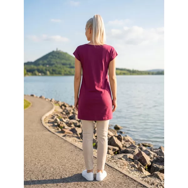  Langes T-Shirt für Damen MALFINI LOVE 123 FUCHSIE 
