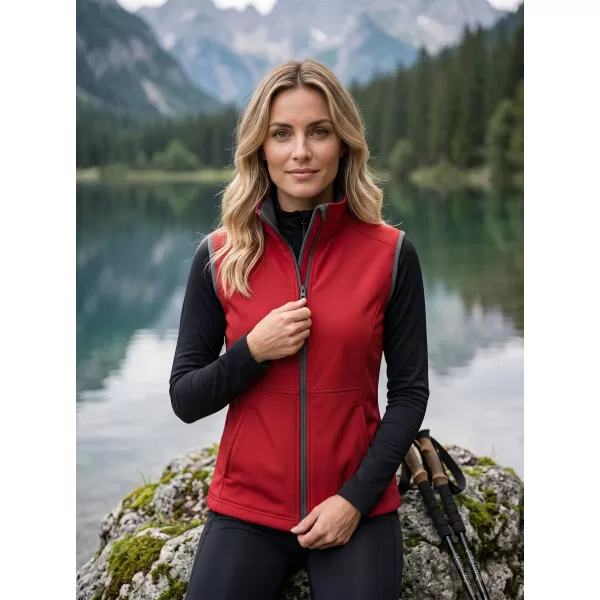  Softshellweste für Damen MALFINI VISION 516 ROT 