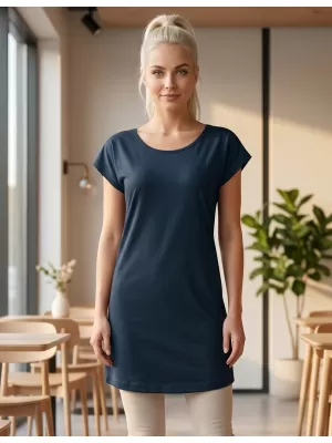 Langes T-Shirt für Damen MALFINI LOVE 123 MARINEBLAU