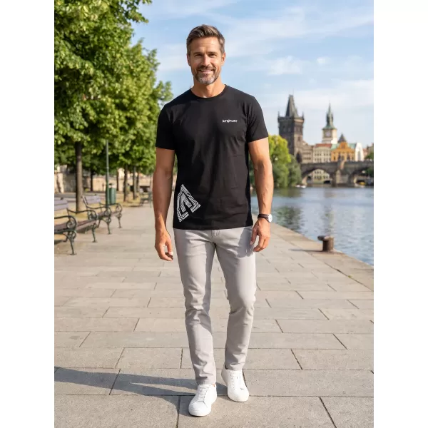  Herren-T-Shirt ALTISPORT ALM013129 SCHWARZ UND WEIß 
