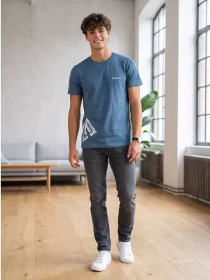 Herren-T-Shirt ALTISPORT ALM013129 DENIM