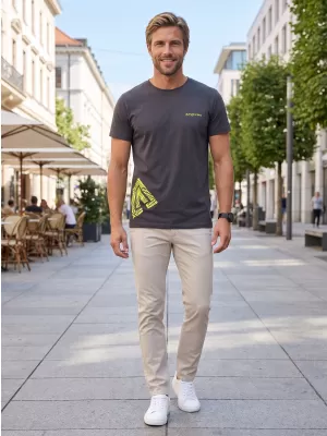 Herren-T-Shirt ALTISPORT ALM013129 EBENHOLZGRAU