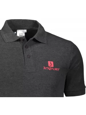 Herren-T-Shirt mit Kragen ALTISPORT ALM008203 ANTHRAZIT-HIGHLIGHT