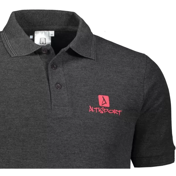  Herren-T-Shirt mit Kragen ALTISPORT ALM008203 ANTHRAZIT-HIGHLIGHT 