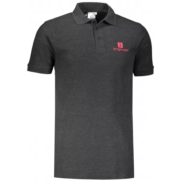  Herren-T-Shirt mit Kragen ALTISPORT ALM008203 ANTHRAZIT-HIGHLIGHT 