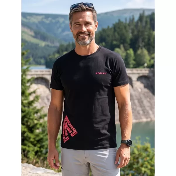  Herren-T-Shirt ALTISPORT ALM013129 SCHWARZ UND ROT 