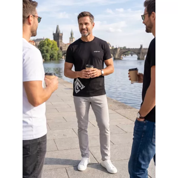  Herren-T-Shirt ALTISPORT ALM013129 SCHWARZ UND WEIß 