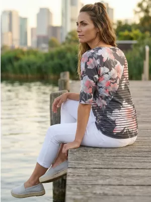 Damen-T-Shirt KIXMI KRISTIE DUNKELGRAU