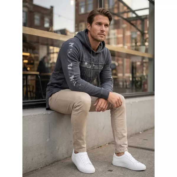  Erweitertes Herren-Sweatshirt KIXMI KENDEL DUNKELGRAU 