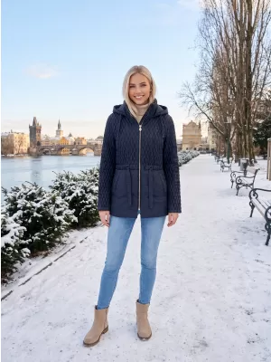 Winterjacke für Damen KIXMI KAITLYN DUNKELBLAU