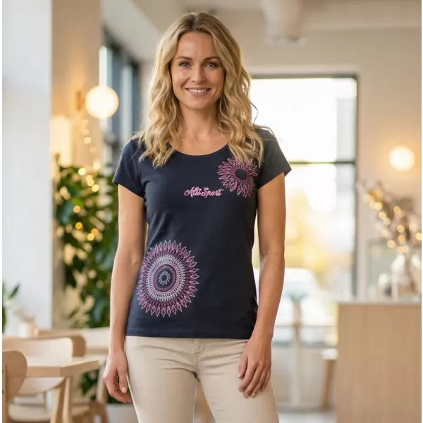  Damen-T-Shirt ALTISPORT ALW024122 BLAU ROSA 