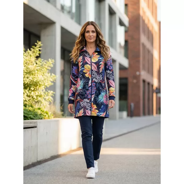  Erweitertes Damen-Sweatshirt KIXMI KORTNEY DUNKELBLAU 
