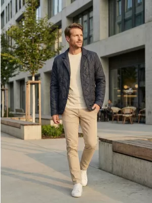 Herrenjacke KIXMI KRISPEN DUNKELBLAU