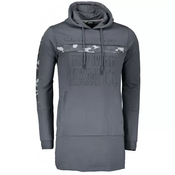  Erweitertes Herren-Sweatshirt KIXMI KENDEL DUNKELGRAU 