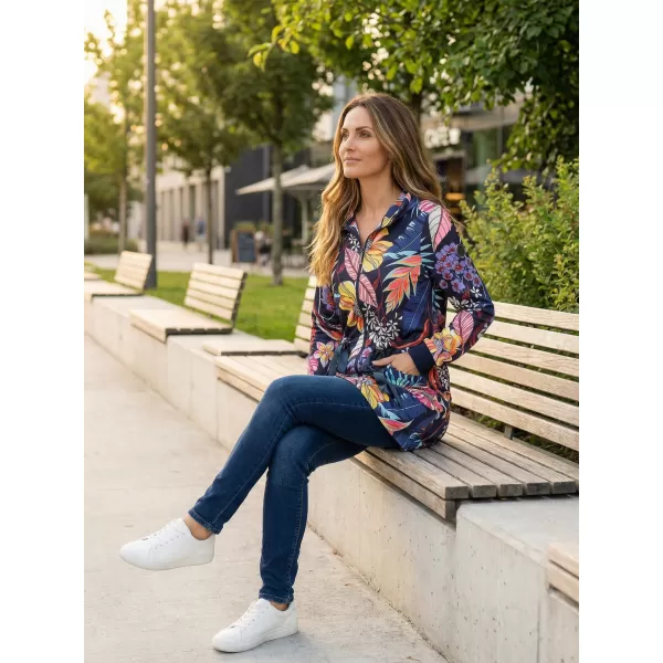  Erweitertes Damen-Sweatshirt KIXMI KORTNEY DUNKELBLAU 
