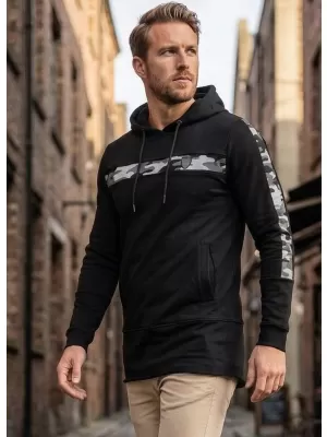 Erweitertes Herren-Sweatshirt KIXMI KENNY SCHWARZ