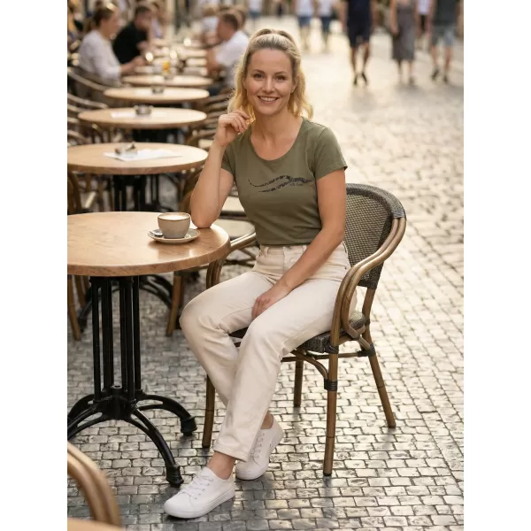  Dámské triko ALTISPORT CARRYOVER ALW001F61 KHAKI/ČERNÁ 