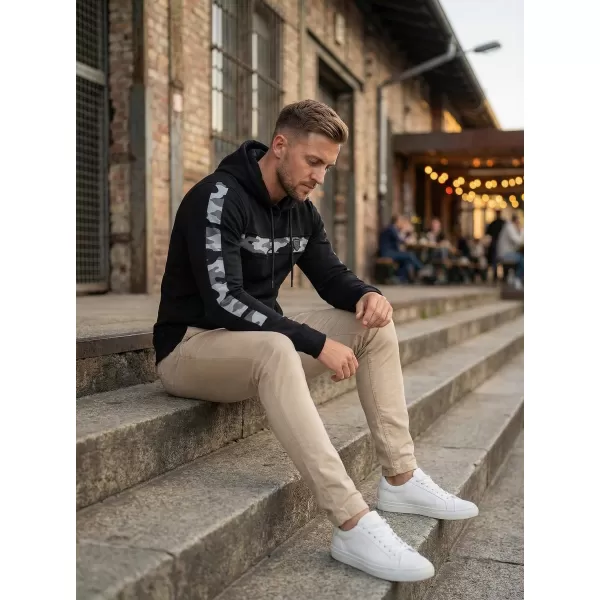  Erweitertes Herren-Sweatshirt KIXMI KENNY SCHWARZ 