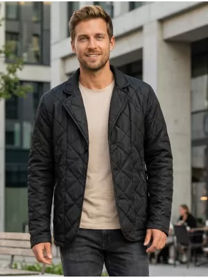 Herrenjacke KIXMI KRISPEN SCHWARZ