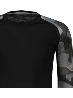 Thermoshirt für Herren SENSOR MERINO IMPRESS 19200020 SCHWARZ/CAMO