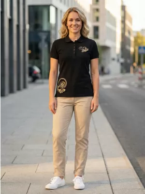 Damen-T-Shirt ALTISPORT ALW026210 SCHWARZ UND GOLD