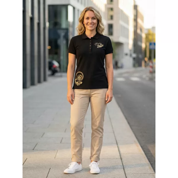  Damen-T-Shirt ALTISPORT ALW026210 SCHWARZ UND GOLD 