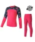 Thermoset für Kinder SENSOR MERINO IMPRESS 20200014 MAGENTA/BLUMEN