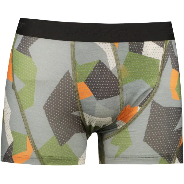  Herren-Thermoboxershorts SENSOR MERINO IMPRESS 19200023 SAFARI/CAMO 