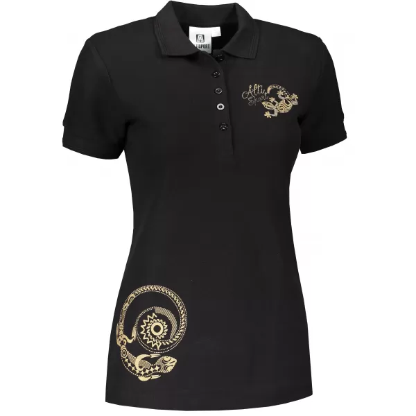  Damen-T-Shirt ALTISPORT ALW026210 SCHWARZ UND GOLD 