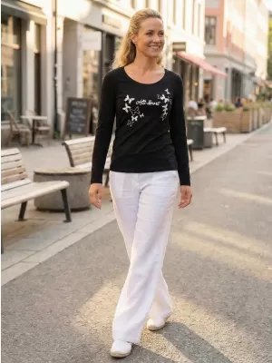 Damen-T-Shirt ALTISPORT ALW011169 SCHWARZ UND WEIß