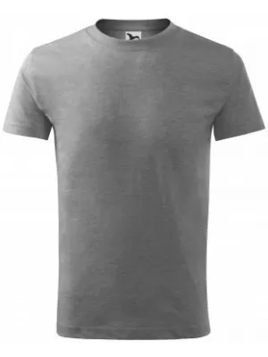 Kinder-T-Shirt MALFINI CLASSIC NEW 135 DUNKELGRAUE HIGHLIGHTS
