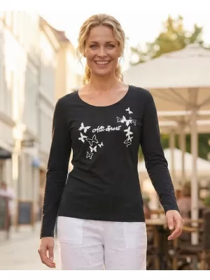 Damen-T-Shirt ALTISPORT ALW011169 MARINE/WEIß