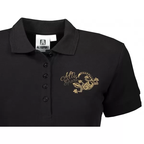  Damen-T-Shirt ALTISPORT ALW026210 SCHWARZ UND GOLD 