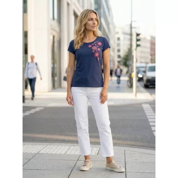  Damen-T-Shirt ALTISPORT ALW053122 MITTERNACHTSBLAU/ROSA 